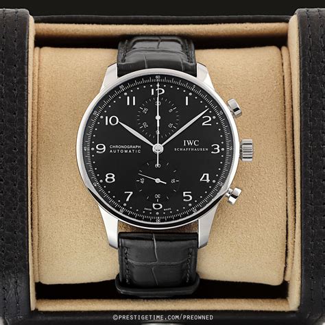 pre owned iwc portuguese chronograph.